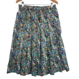 Geiger 100% Woven Cotton Floral Skirt Women’s SZ 38 (US 6) Fully Lined/Pleated